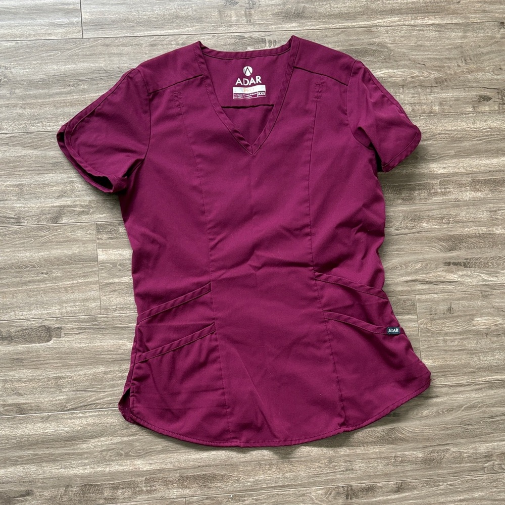 Adar Women's Short Sleeve Plum Top